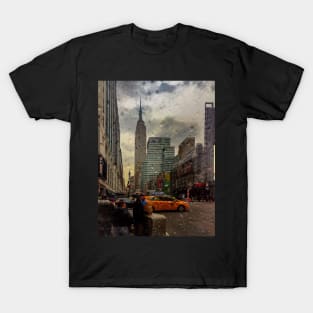 Rainy Day, Garment District, Manhattan, Nyc T-Shirt